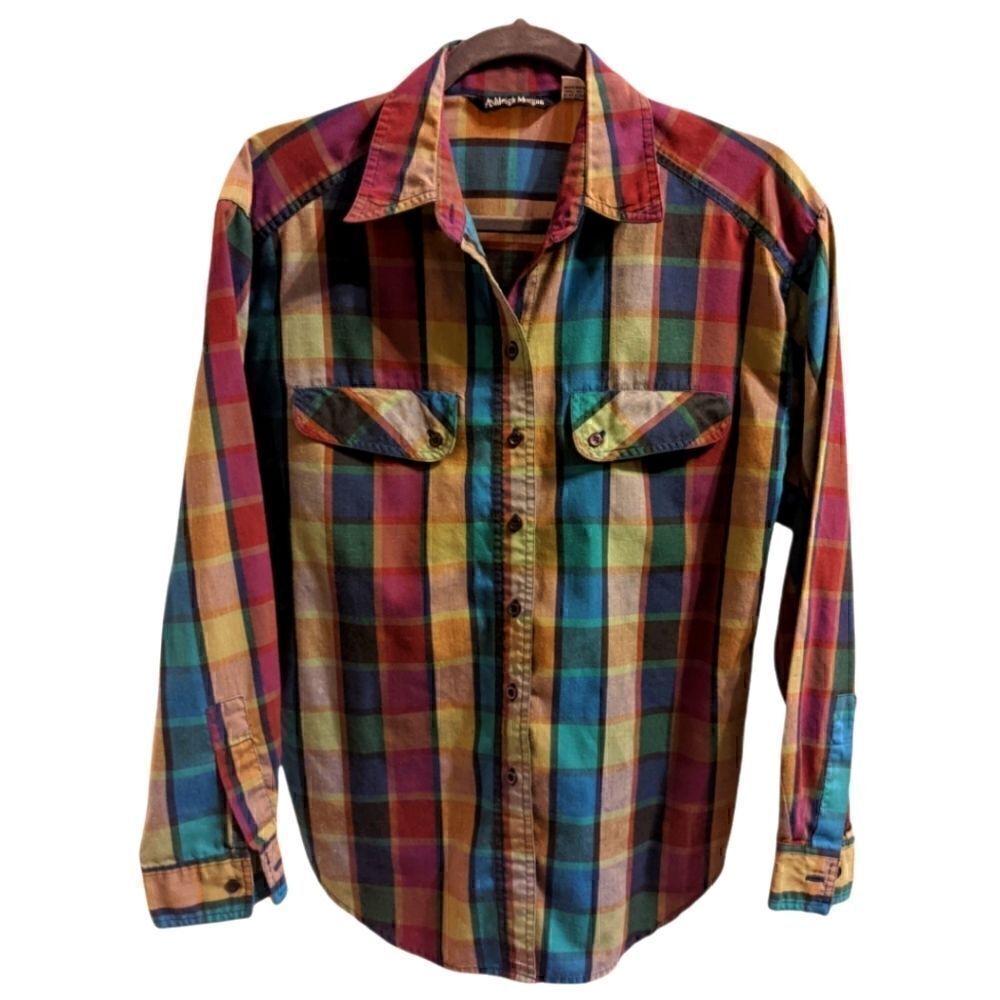 Ashleigh Morgan Plaid Button Down Long Sleeve Shirt